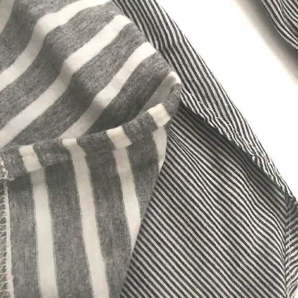 Anthropology Postmark Gray/White Striped Top - Picture 7 of 8